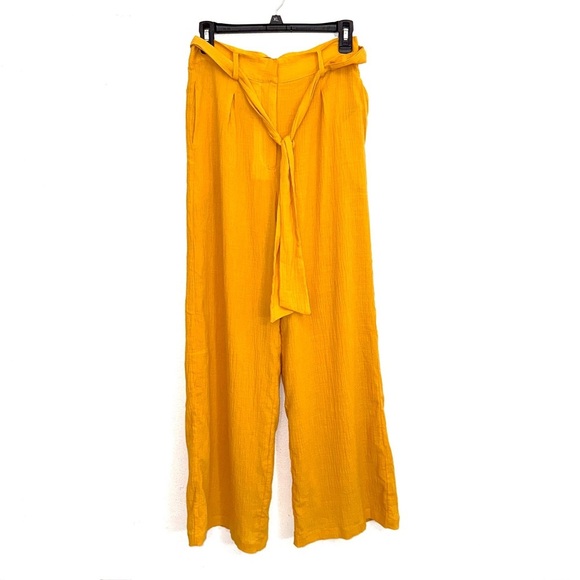 NEW Lulus Mustard Yellow Trouser Pants Size Small - Picture 1 of 5